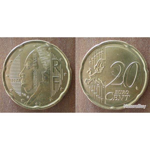 France 20 Cent 2024 Josephine Baker Euro Centimes
