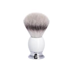 Blaireau Muhle SOPHIST synth argente monture porcelaine