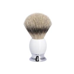 Blaireau Muhle SOPHIST pur argente monture porcelaine