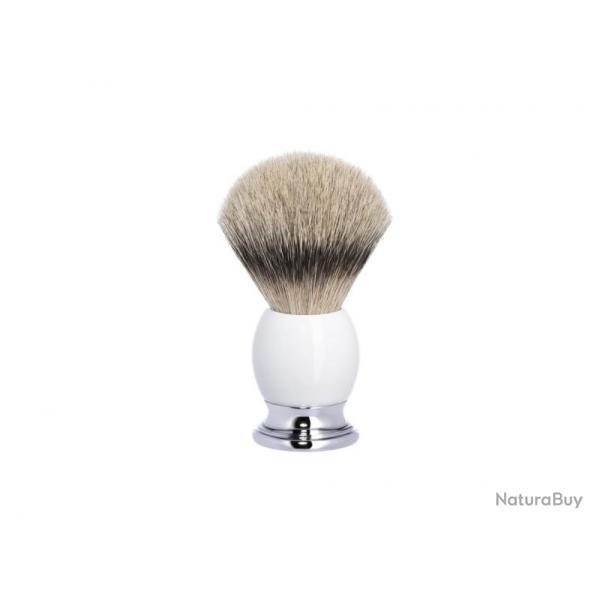 Blaireau Muhle SOPHIST pur argente monture porcelaine