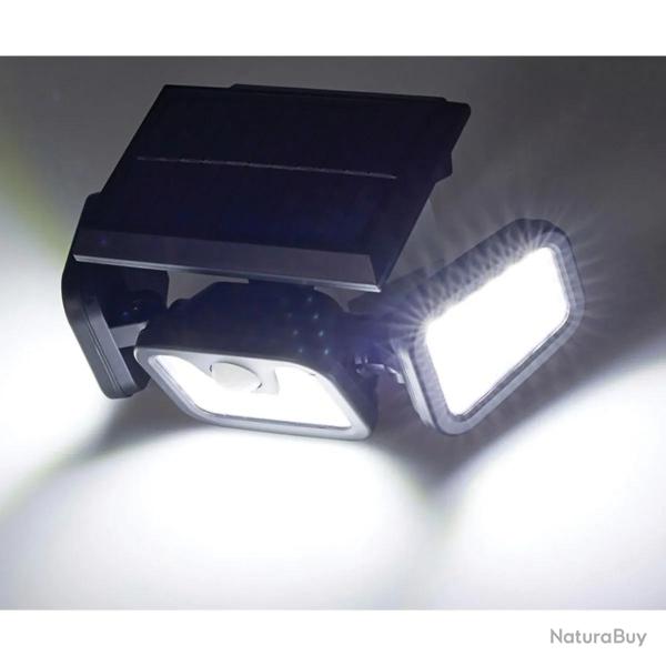Lampe solaire LED avec panneau monocristallin - IP44 - Montage inclus