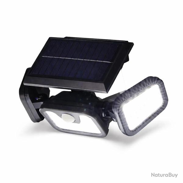 Lampe solaire LED avec panneau monocristallin - IP44 - Montage inclus
