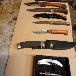 BEAU LOT DE COUTEAUX CHASSE ET DIVERS