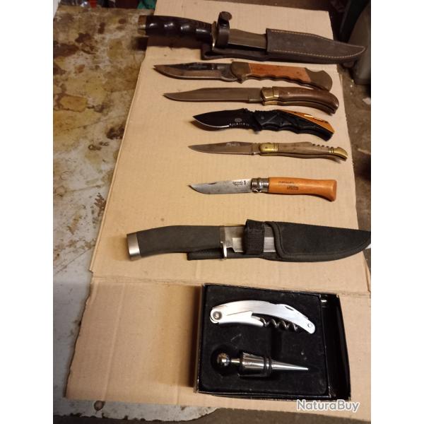 BEAU LOT DE COUTEAUX CHASSE ET DIVERS