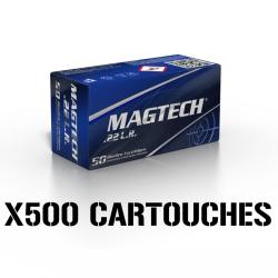 LOT DE 500 CARTOUCHES MAGTECH .22LR SUBSONIQUES 40gr LHP