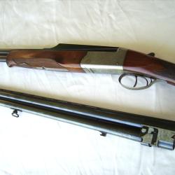 Fusil superpos&eacute; CHAPUIS SLUG avec 2 canons (lisse/ray&eacute; + lisse/lisse)