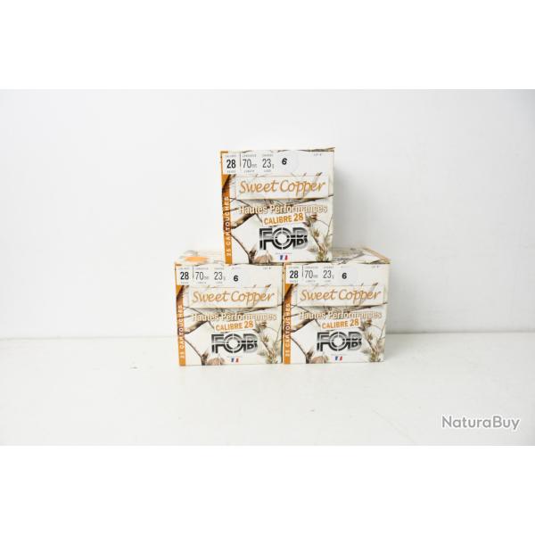 75 Cartouches FOB Sweet-Copper cal 28