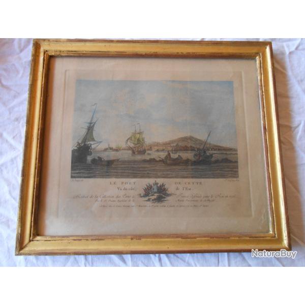 Gravure du port de S�te