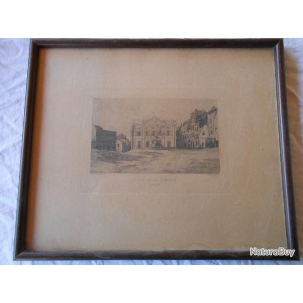 Lot de six gravures historiques de Montpellier