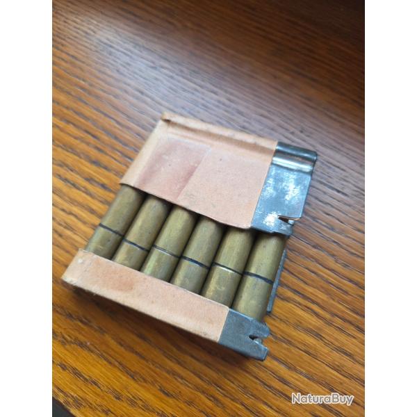 Rare mod�le clip rose Schmidt Rubin Suisse + cartouches manipulation mdle GP90 pour fusil 1889