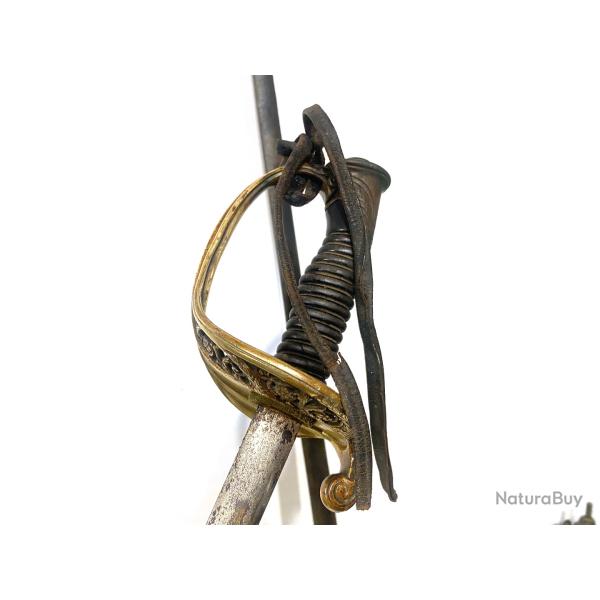 Ancien Sabre �p�e Militaire D'infanterie mod�le 1855 avec fourreau 1 anneau + cuir de suspente