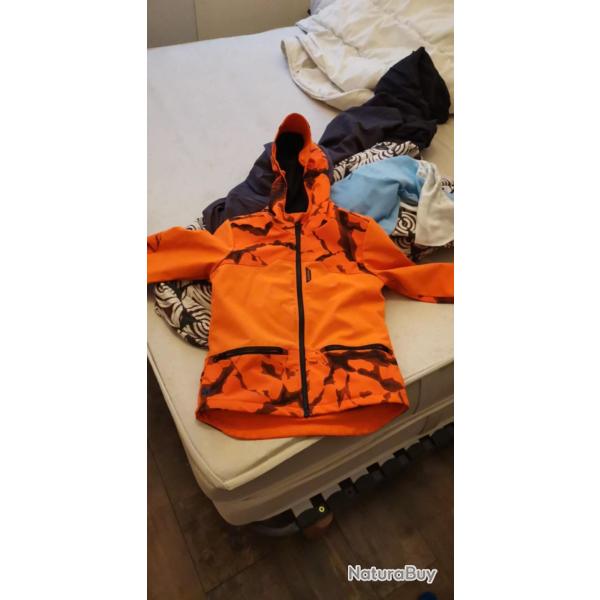 SOLOGNAC Softshell chasse 500 junior fluo