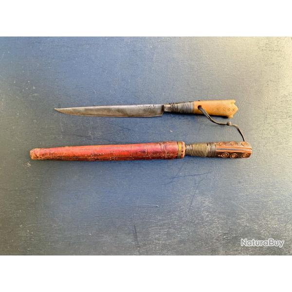 ANCIEN LONG COUTEAU BOU SAADI DU MAGHREB, PREMIERE PARTIE DU XX�, AFRIQUE ALGERIE + 1 second