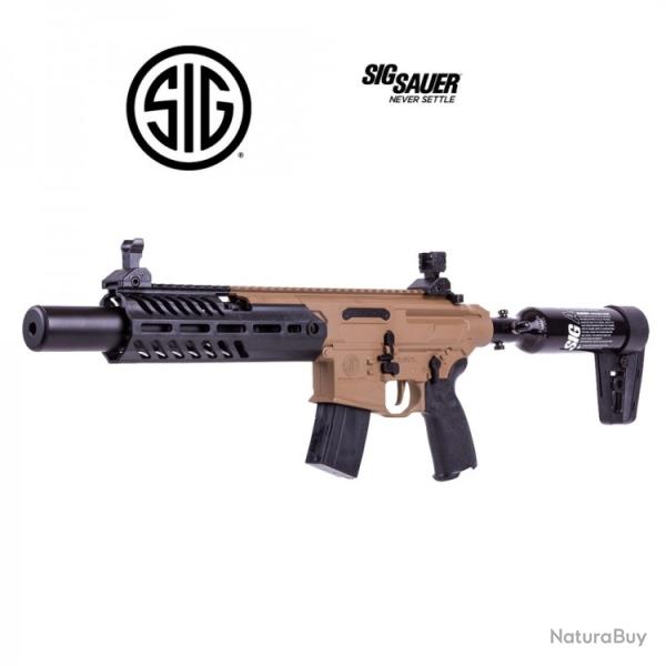Carabine PCP semi-automatique Sig Sauer MCX RATTLER CANEBRAKE FDE  - 4,5 mm, 700 fps