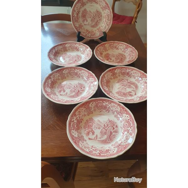 Lot 6 assiettes neuves Villeroy & Boch anglaises