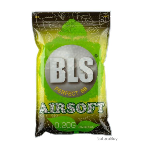 Billes 6mm Airsoft BIO Blanches 0.20G BLS - Sachet 1KG 0.20g BLS Bio