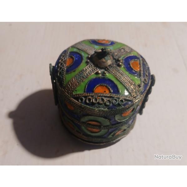 ANCIENNE BOITE BRACELET �MAILL�E BERB�RE MAROC