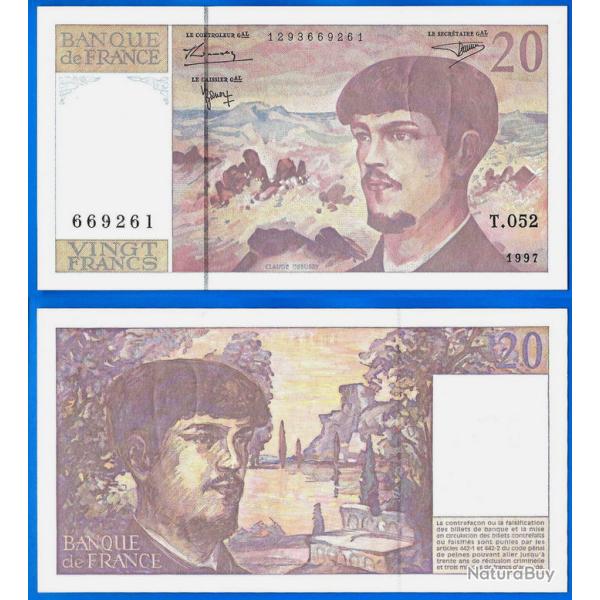 France 20 Francs 1997 Billet Debussy Franc