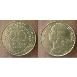 France 20 Centimes 1997 Lagriffoul Piece Franc Centime Francs