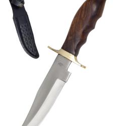 Couteau de chasse en noyer - Lame inox 15 cm