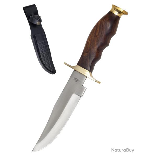 Couteau de chasse en noyer - Lame inox 15 cm