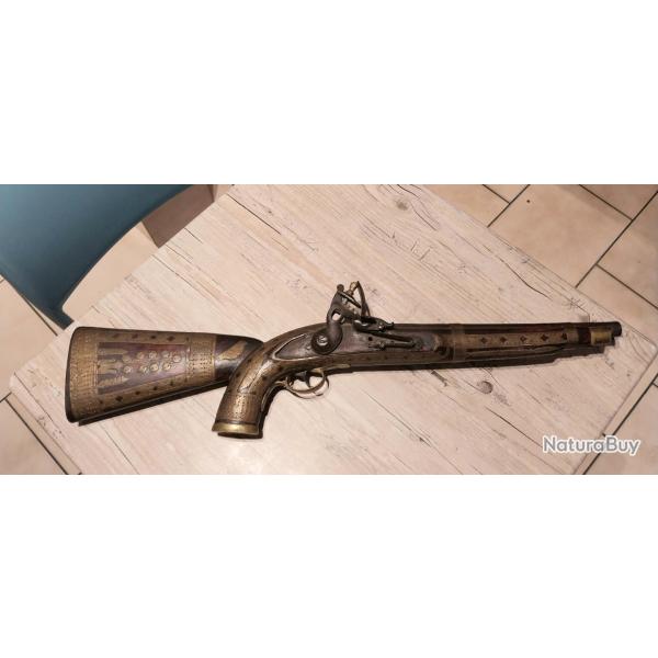 pistolet carabine � silex de traite afrique du nord