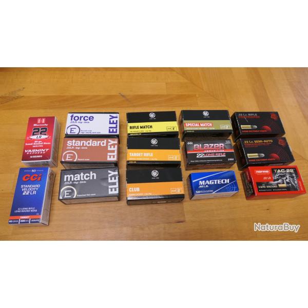 maxi lot test  essai 22lr  munitions neuves