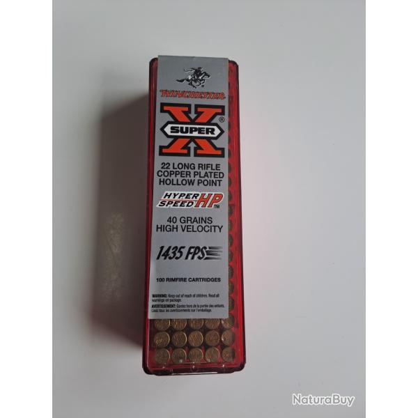 Munition winchester 22LR High velocity HYPER SPEED