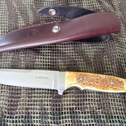 COUTEAU BOKER SOLINGEN VOLLINTEGRAL 2.0 XL BOIS DE CERF EXCEPTIONNEL