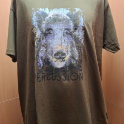 T-Shirt S&eacute;rigraphi&eacute; PERCUSSION Sanglier T.3XL