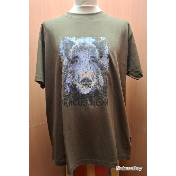 T-Shirt S�rigraphi� PERCUSSION Sanglier T.3XL
