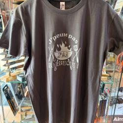 TEE-SHIRT MARINE  "J PEUX PAS J'AI BRBECUE " TAILLE M