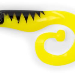 Leurre Souple Black Cat Mega Curl Tail 22cm 22cm jaune/noir 28