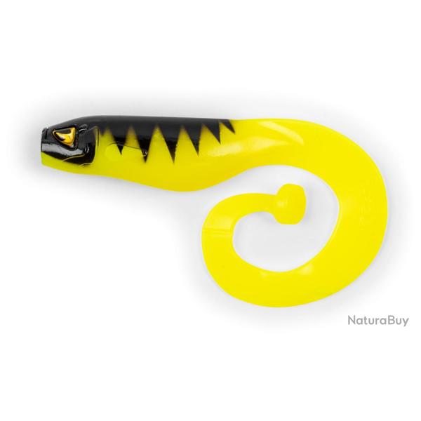 Leurre Souple Black Cat Mega Curl Tail 22cm 22cm jaune/noir 28