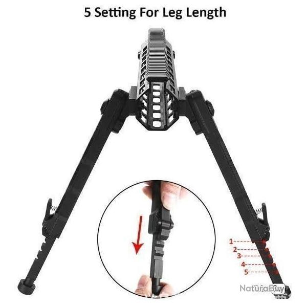 Super Promotion  !!! 1  Bipied V 9 ( 6 - 9 pouces ) de marque tactical montage M - LOK