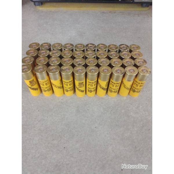 Lot de 40 Cartouches Mary Arm Calibre 20/70 Bourres Juppes Plombs de 5,5et6,5 M�lang�s