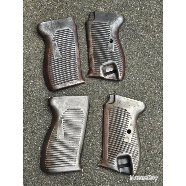 Une paire de plaquettes de P38 en t�le,  production pour la France fin ww2