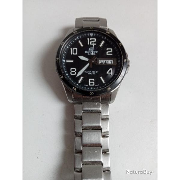 montre casio edifice cadran 3,5 cm pile remis a neuf