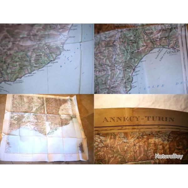 Carte arm�e fran�aise recompos�e ANNECY TURIN LYON WWII - ref SDC24CRT002