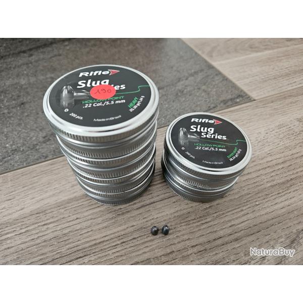 6x RIFLE SLUG SERIES HEAVY/SUPER HEAVY .22 / 5,5mm