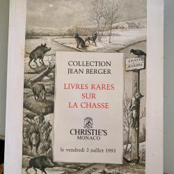 Christies Collection Jean Berger Livres Rares sur la chasse