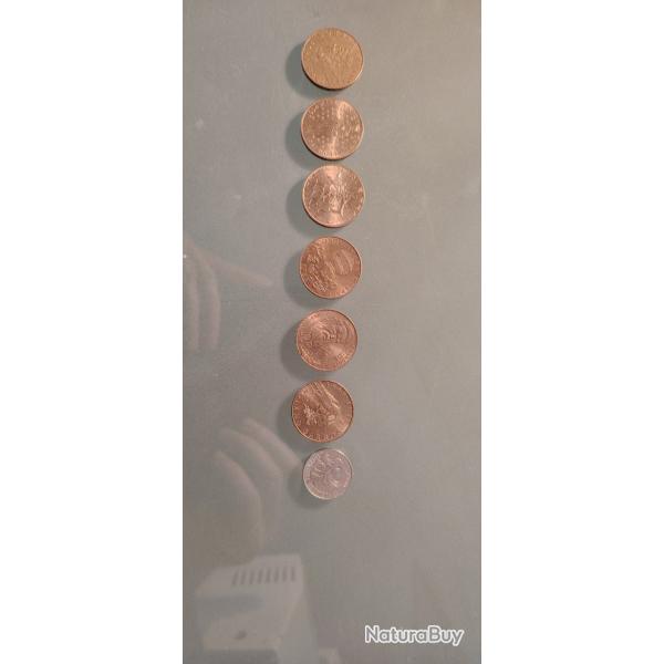 Titre : Lot pi�ces 10 francs anciennes (ann�es 70-80)