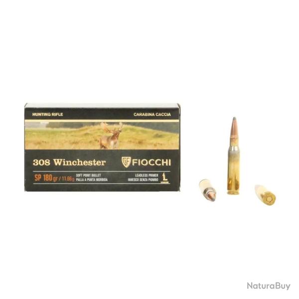 CARTOUCHE FIOCCHI 308 WIN SP 180 GRAINS BOITE DE 20 CARTOUCHES