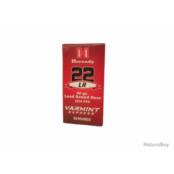 BOITE DE 50 CARTOUCHES HORNADY 22LR 40GR LRN 83211+