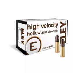 MUNITIONS ELEY HIGH VELOCITY HOLLOW POINT CAL. 22 X50