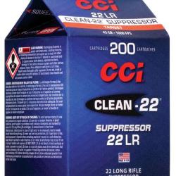MUNITION CCI 22LR CLEAN SUPRESSOR 45 GRAINS X200