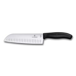 Couteau Santoku Lame Alv&eacute;ol&eacute;e Swiss Classic - Victorinox