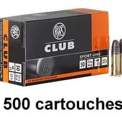 Cartouches RWS 22 LR Club 10 boites ( 500 munitions )
