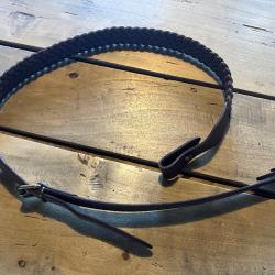 Bretelle tress&eacute;e en cuir