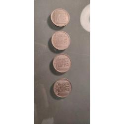 Lot de 4 pi&egrave;ces 10 Francs Turin (1946-1949)